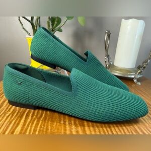 🍀 Viviai Women's Samantha Square Toe Loafers Shoes Forest Green Size 41 10/10.5